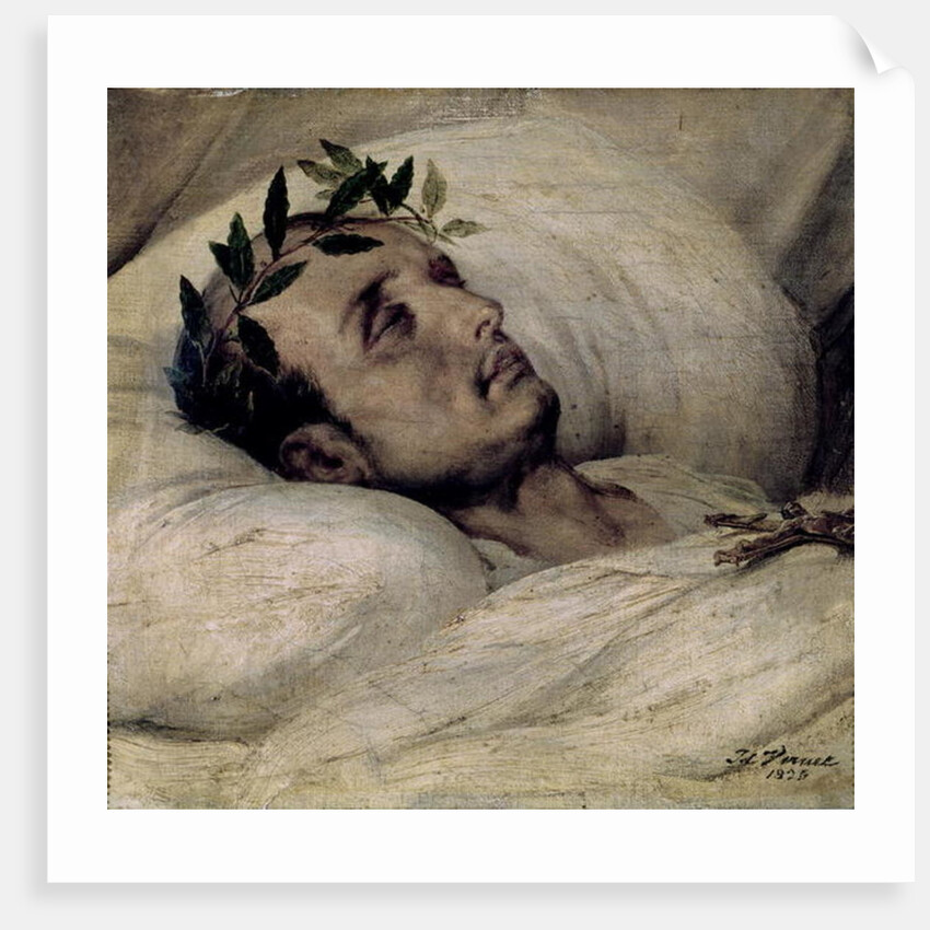Napoleon I on his Deathbed, 1825 by Emile Jean Horace Vernet