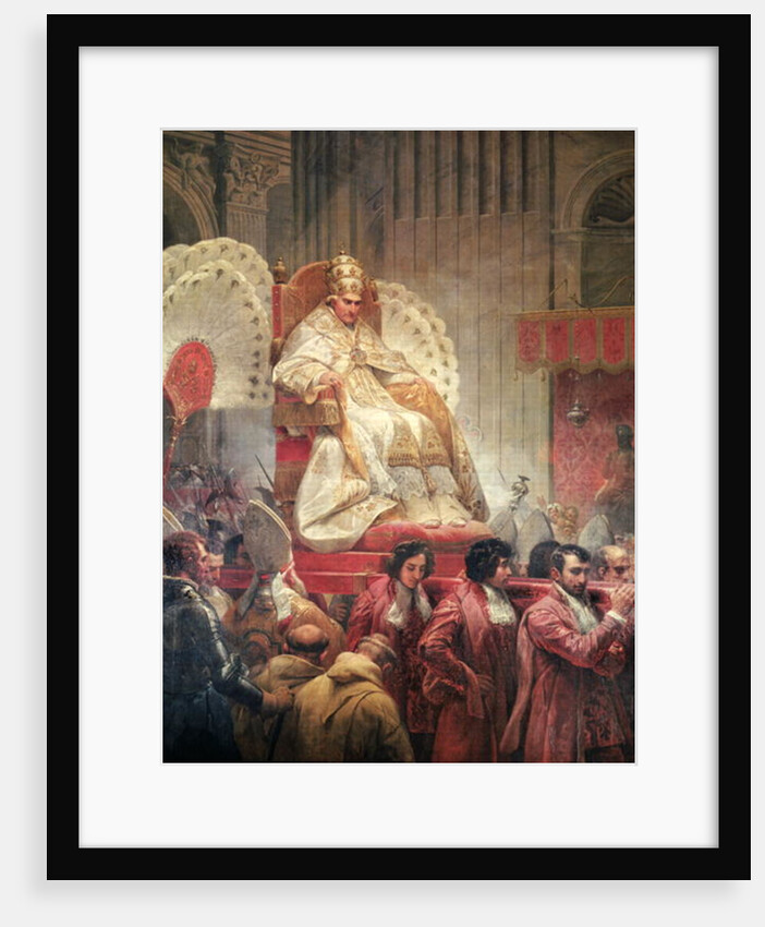 Pope Pius VIII in St. Peter's on the Sedia Gestatoria, 1829 by Emile Jean Horace Vernet
