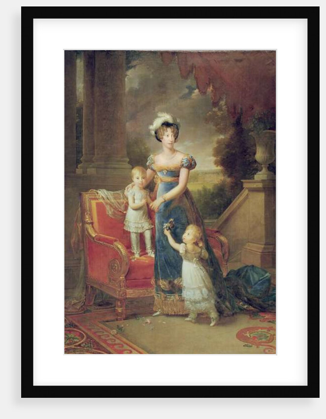 Marie-Caroline de Bourbon with her Children in Front of the Chateau de Rosny, 1820 by Francois Pascal Simon Baron Gerard