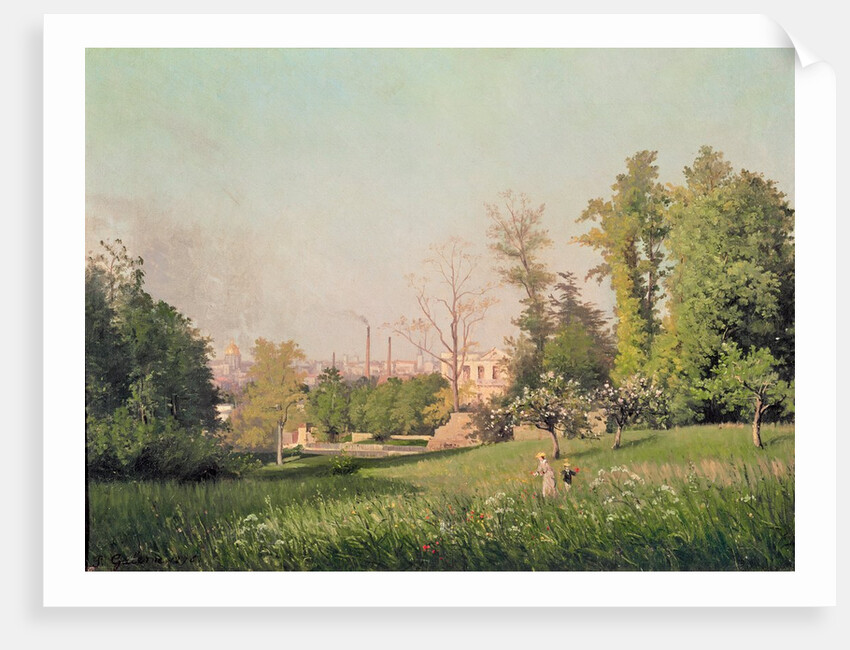 In the Park at Issy-les-Moulineaux, 1876 by Prosper Galerne