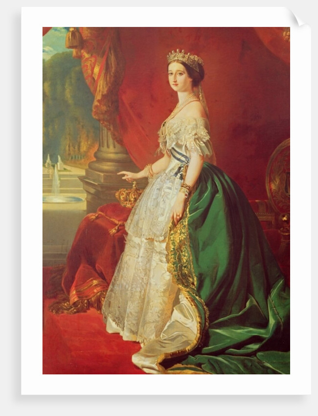 Empress Eugenie after a portrait by Francois Xavier Winterhalter by Francois Gabriel Guillaume Lepaulle