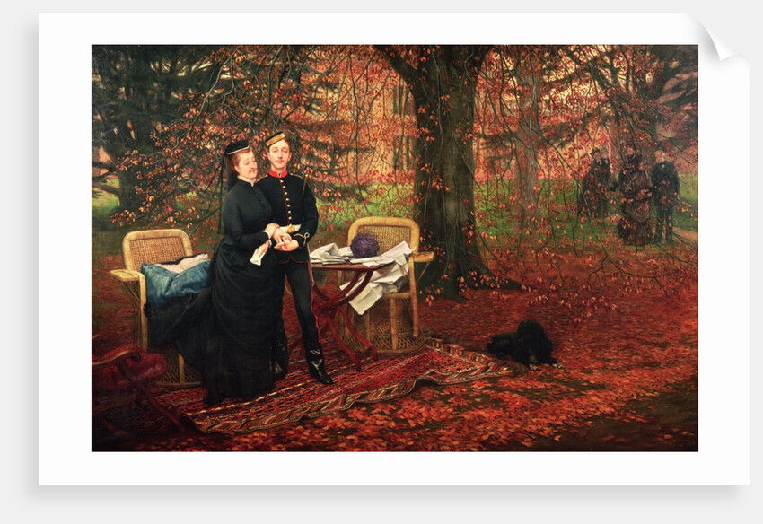 Empress Eugenie and Eugene-Louis Napoleon Bonaparte at Camden Place, Chislehurst by James Jacques Joseph Tissot