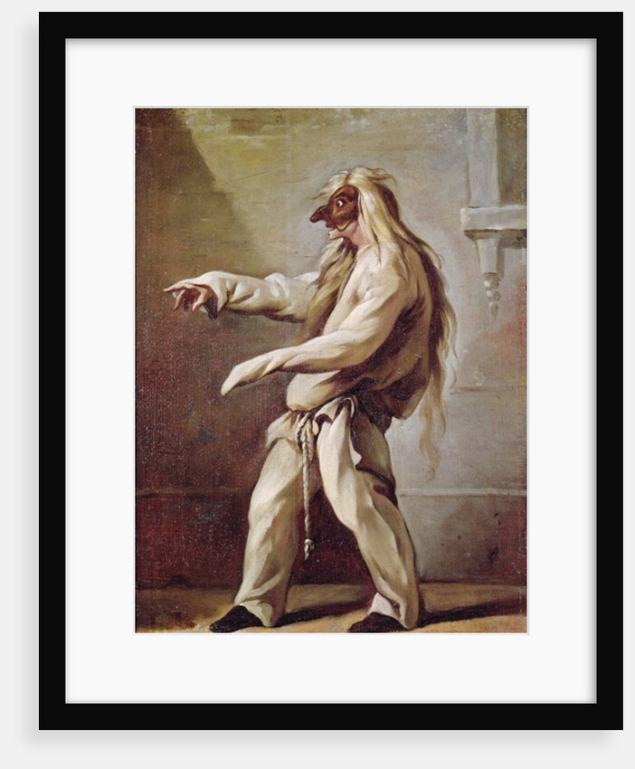 Character from the Commedia dell'Arte by Claude Gillot