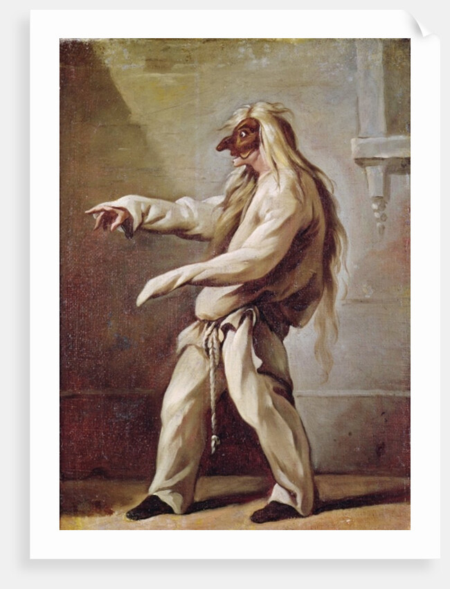 Character from the Commedia dell'Arte by Claude Gillot