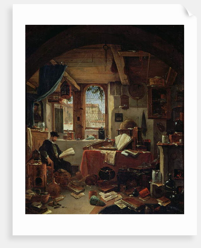 An Alchemist in his Laboratory by Thomas Wyck
