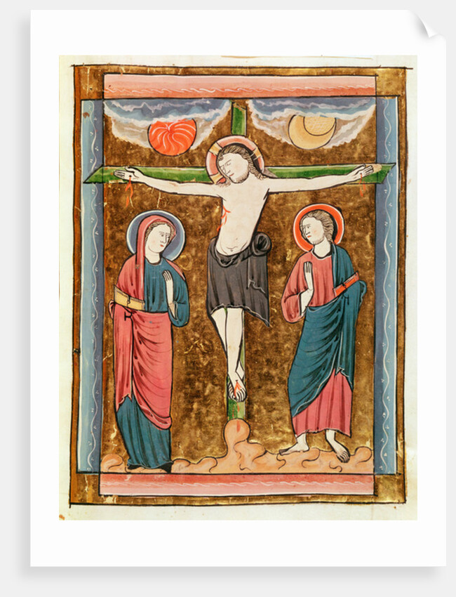 Ms 3016 fol.18r The Crucifixion by French School