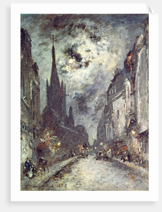Rue Saint-Severin, 1877 by Johan-Barthold Jongkind