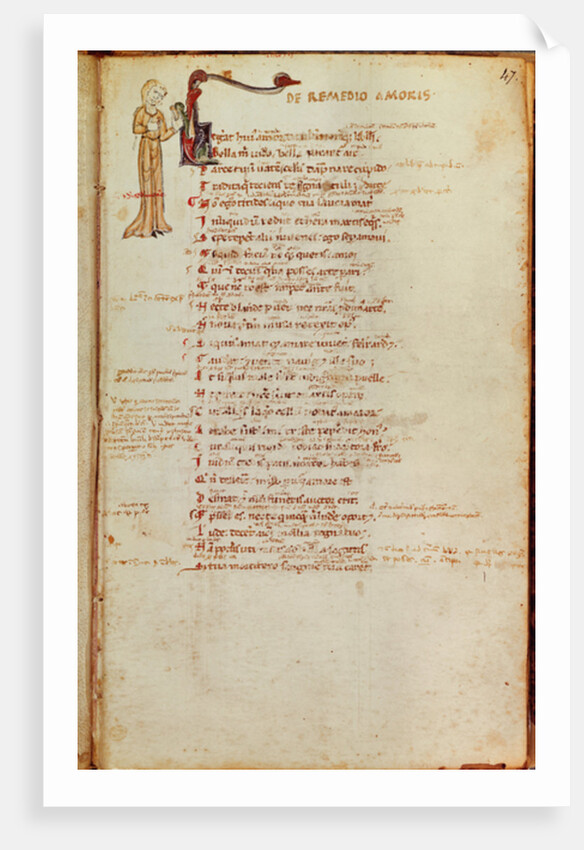 Ms 19 fol.47 Page of text with a historiated initial by Italian School