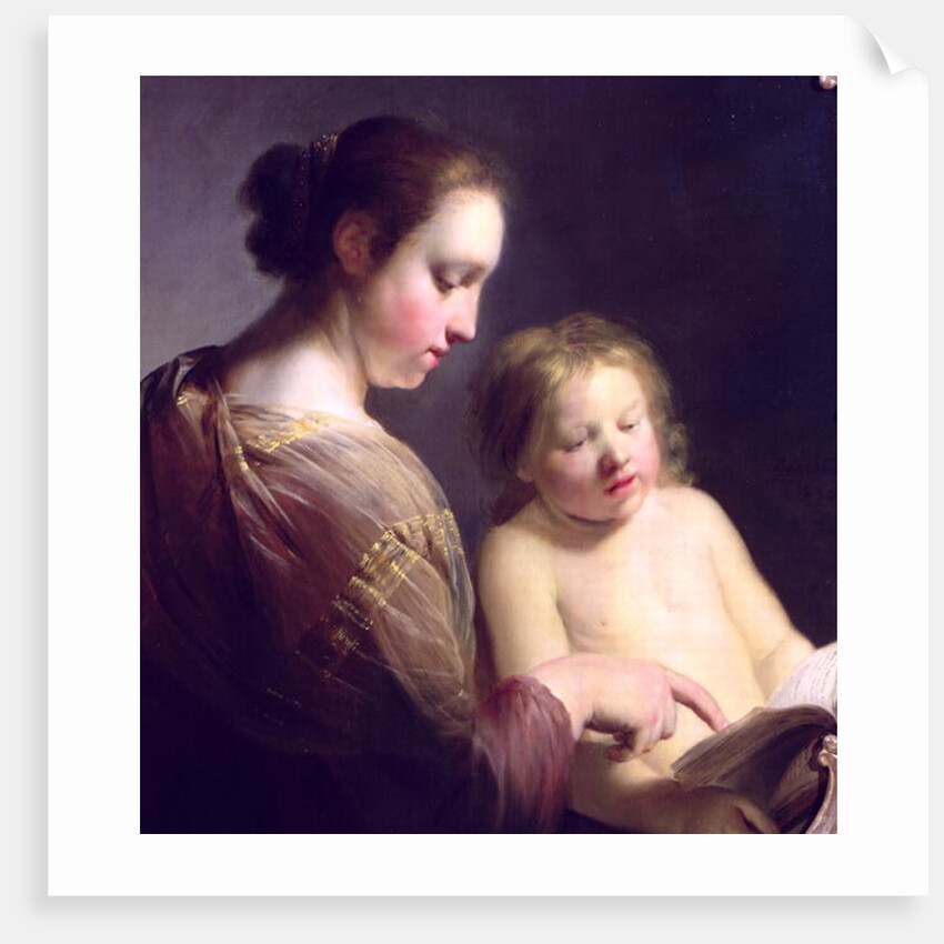 The Virgin Teaching the Infant Christ to Read, c.1630 by Pieter Fransz. de Grebber
