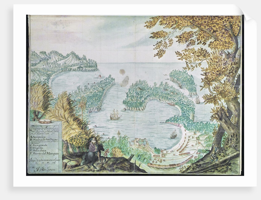 View of the Port of Acapulco by French School