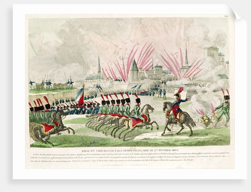 The Siege of Zaragoza by Jean Lannes Duke of Montebello, 27th February 1809 by French School