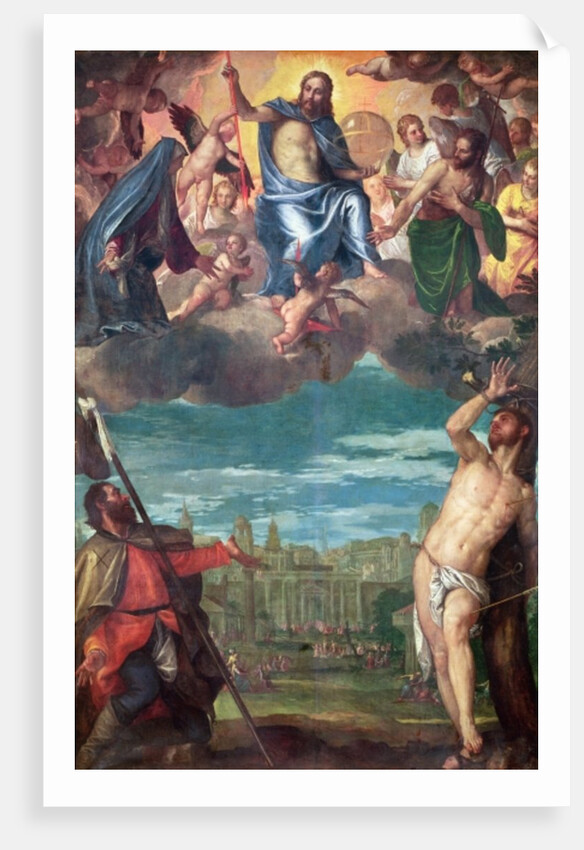 Christ Arresting the Plague with the Prayers of the Virgin, St. Rocco and St. Sebastian by (1528-88) Veronese