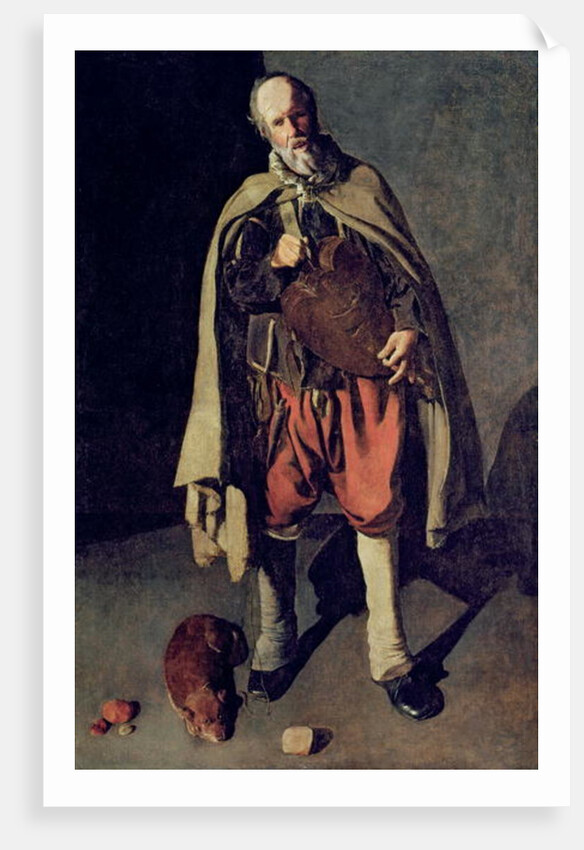 The Hurdy Gurdy Player with his Dog, 1620s by Georges de la Tour