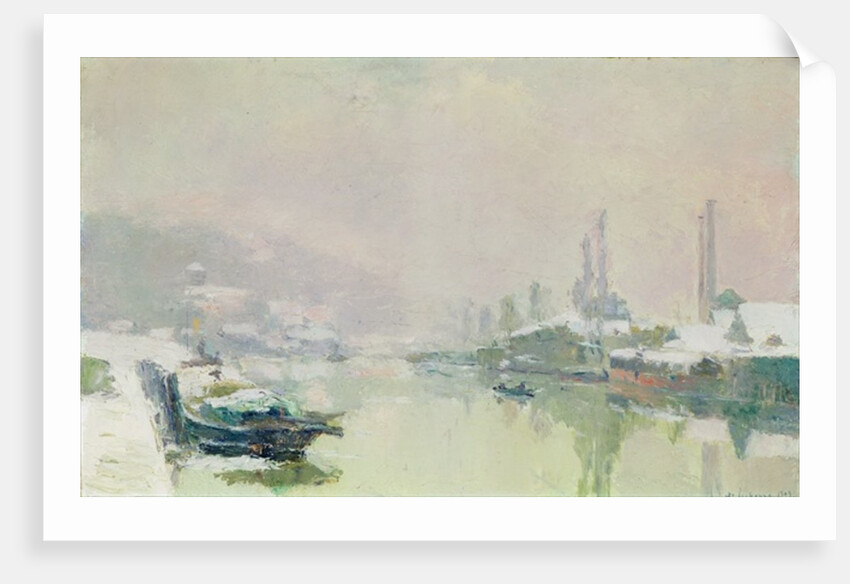 The Ile Lacroix under Snow, 1893 by Albert-Charles Lebourg