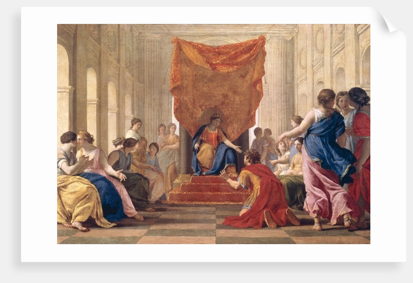 Poliphilus Kneeling before Queen Eleuterylida, c.1643-44 by Eustache Le Sueur