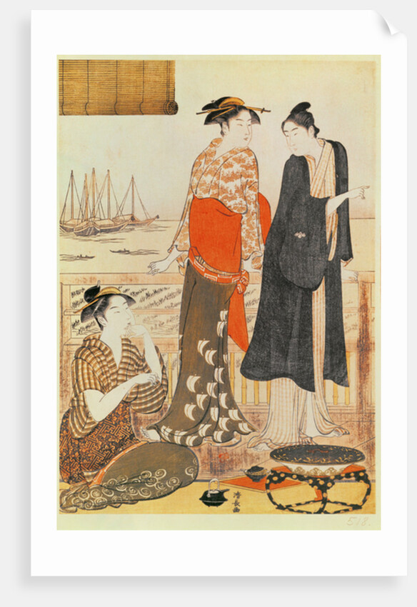 A Teahouse by the Water by Torii Kiyonaga