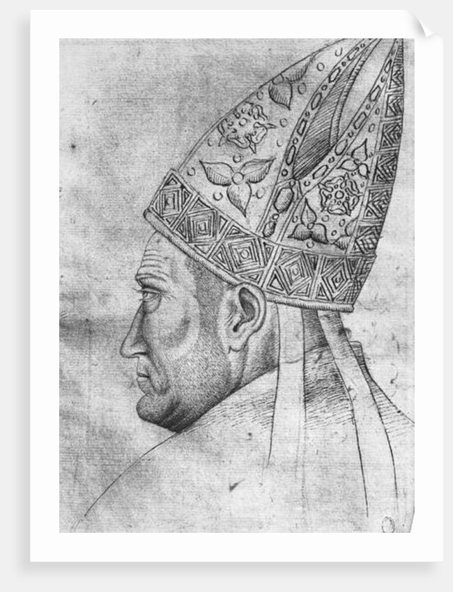 Head of a bishop by Antonio Pisanello