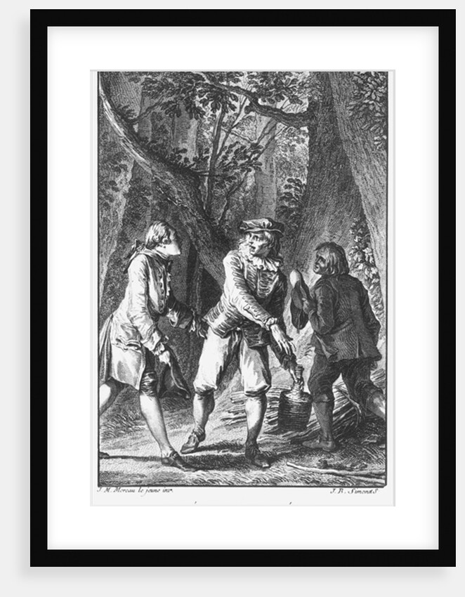 Illustration from 'The Doctor In Spite of Himself' by Jean-Baptiste Poquelin known as Moliere engraved by Jean Baptiste Simonet by Jean Michel the Younger Moreau