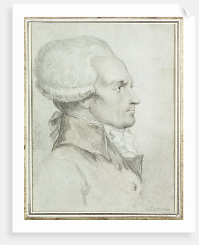 Portrait of Maximilien de Robespierre by Jean Michel the Younger Moreau