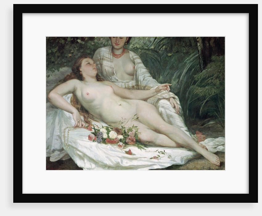 Bathers or Two Nude Women, c.1858 by Gustave & Hanoteau Hector (1823-90) Courbet
