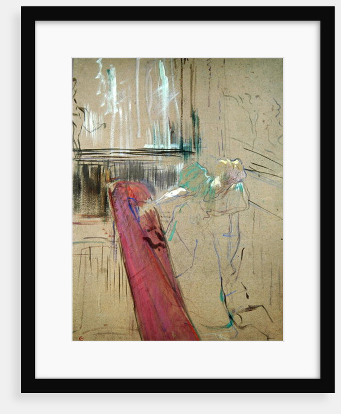 At the Top of the Staircase of the Rue des Moulins by Henri de Toulouse-Lautrec