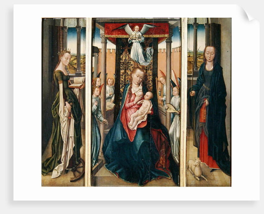 The Virgin and Child with SS. Catherine and Agnes by Master of the Legend of St. Catherine