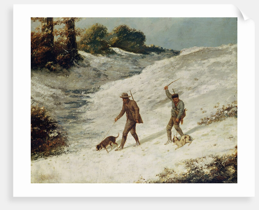 Hunters in the Snow or The Poachers by Gustave Courbet