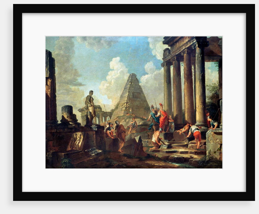 Alexander III the Great before the Tomb of Achilles by Giovanni Paolo Pannini or Panini