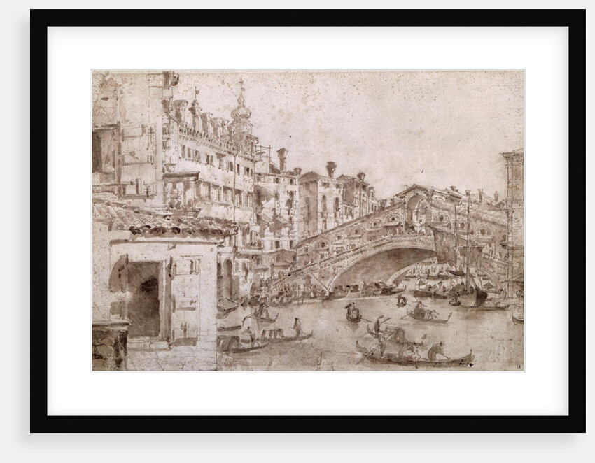 The Rialto Bridge, Venice by Francesco Guardi