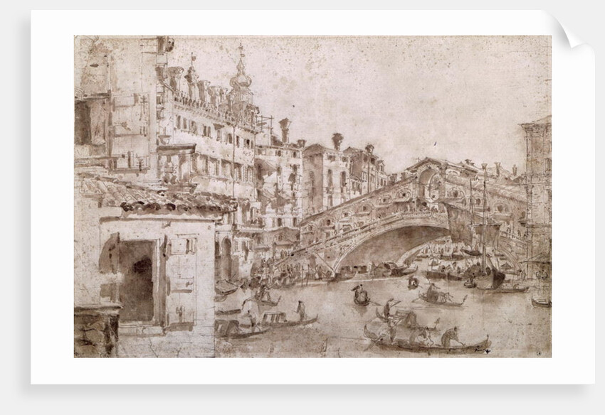 The Rialto Bridge, Venice by Francesco Guardi