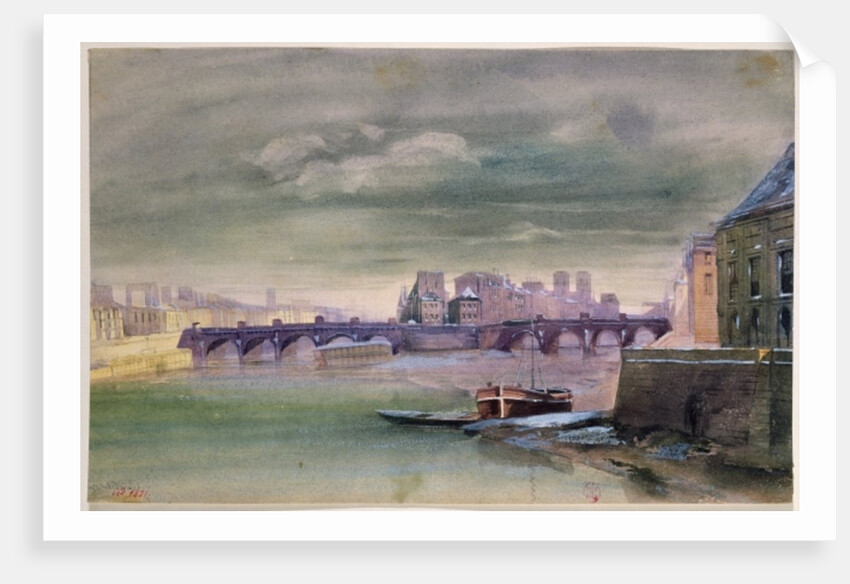 The Pont-Neuf and the Ile de la Cite, 1881 by Henri Jean-Baptiste Levis