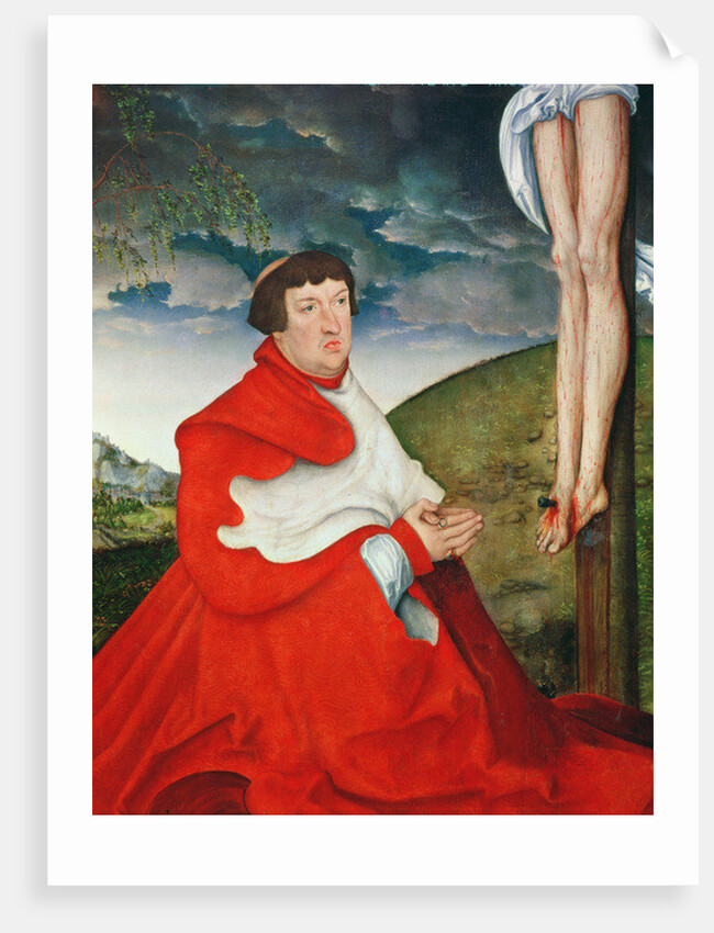 Albert, Cardinal Elector of Mainz at the foot of the Cross by Lucas the Elder Cranach