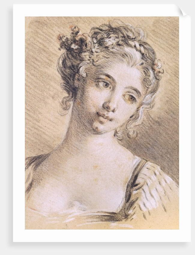 Head of a Young Girl by Francois Boucher