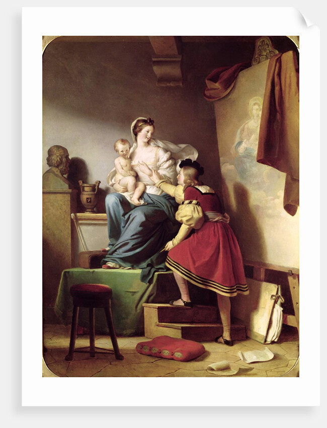 Raphael Adjusting his Model's Pose for his Painting of the Virgin and Child by Alexandre Evariste Fragonard