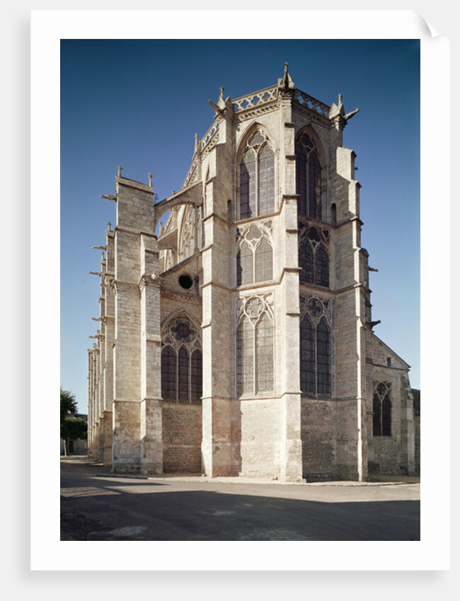 View of the chevet of the church, built 1260-1320 by School French