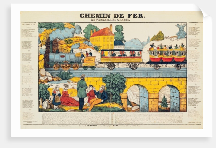 The Versailles to Paris Railway by French School