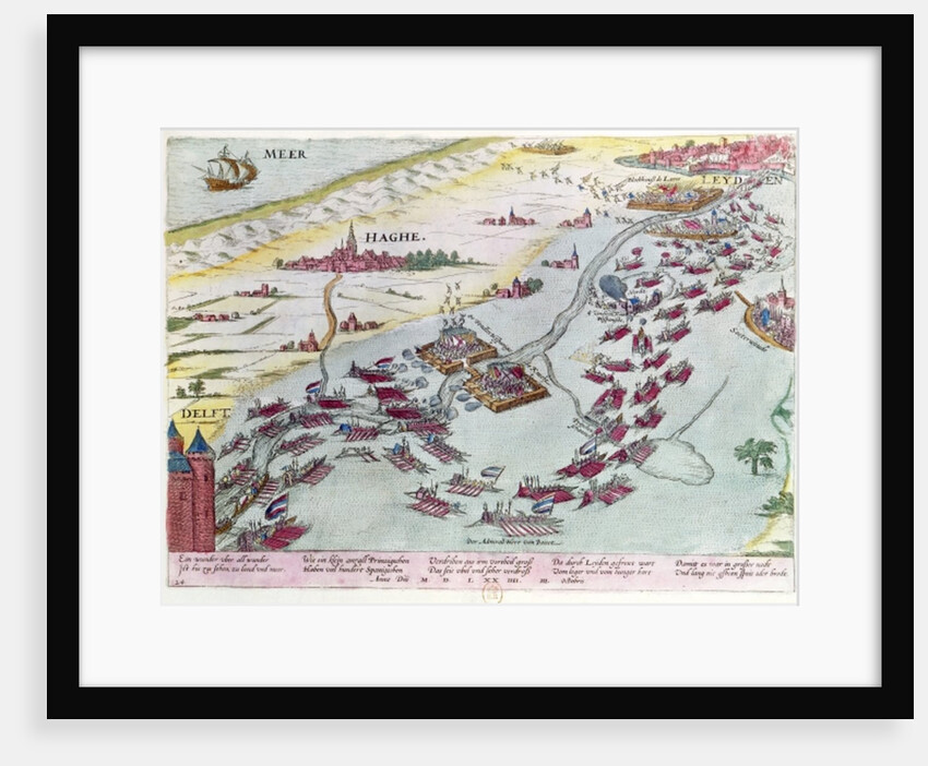 Naval Combat off the Coast of The Hague Naval between the Beggars of the Sea and the Spanish in 1573 by Franz Hogenberg