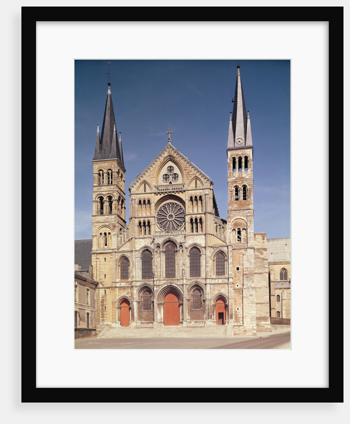 Principal facade of the abbey by French School