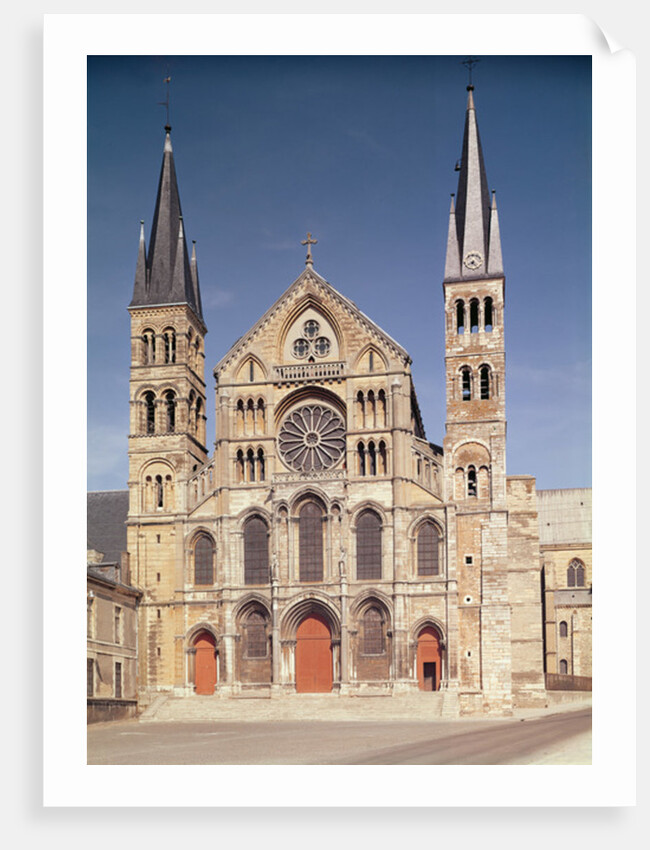 Principal facade of the abbey by French School