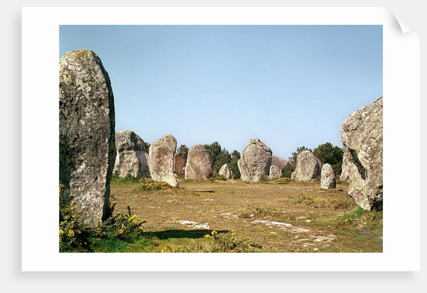 Alignment of standing stones, Megalithic Period, 4th-3rd millennium BC by Prehistoric Prehistoric