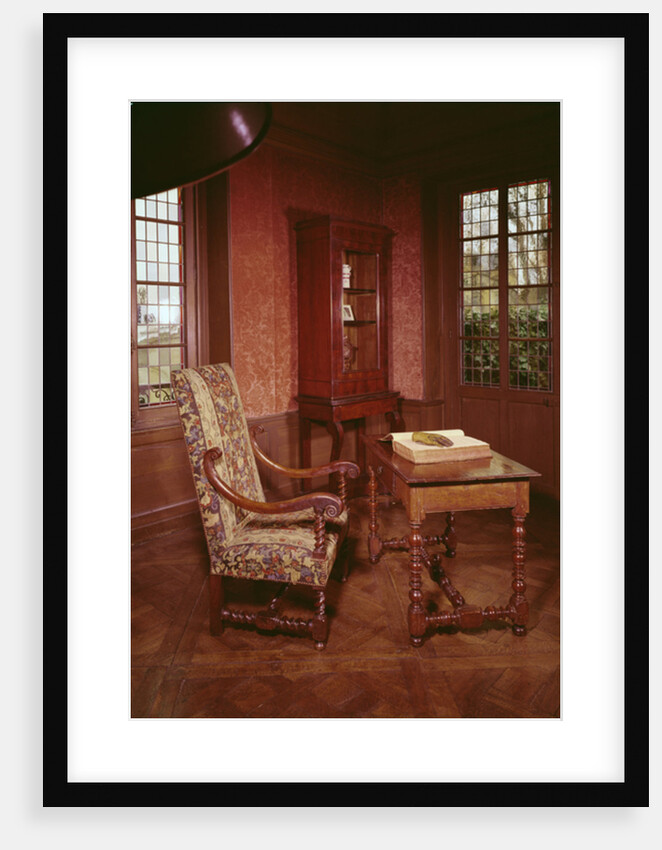 Interior of the study of Honore de Balzac in his home in rue Raynouard by French School
