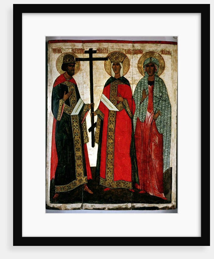 Icon depicting SS. Constantine, Helena and Agatha, Novgorod School, c.1500 by Dionisy