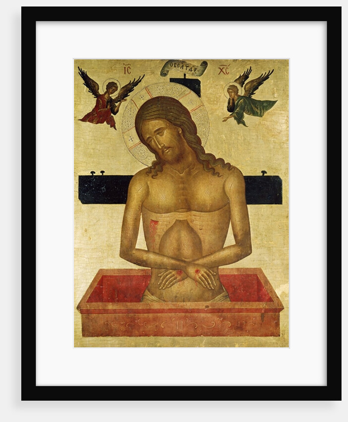 Icon depicting Christ in the tomb by Greek School