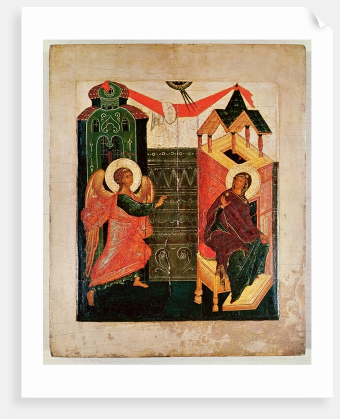 Icon depicting the Annunciation, Novgorod School by Russian School