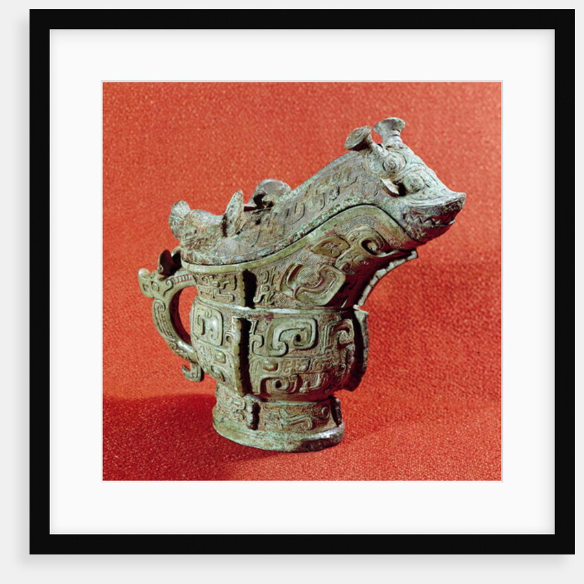 Ritual 'kuang' wine mixer in the shape of a monster, Shang Dynasty by School Chinese