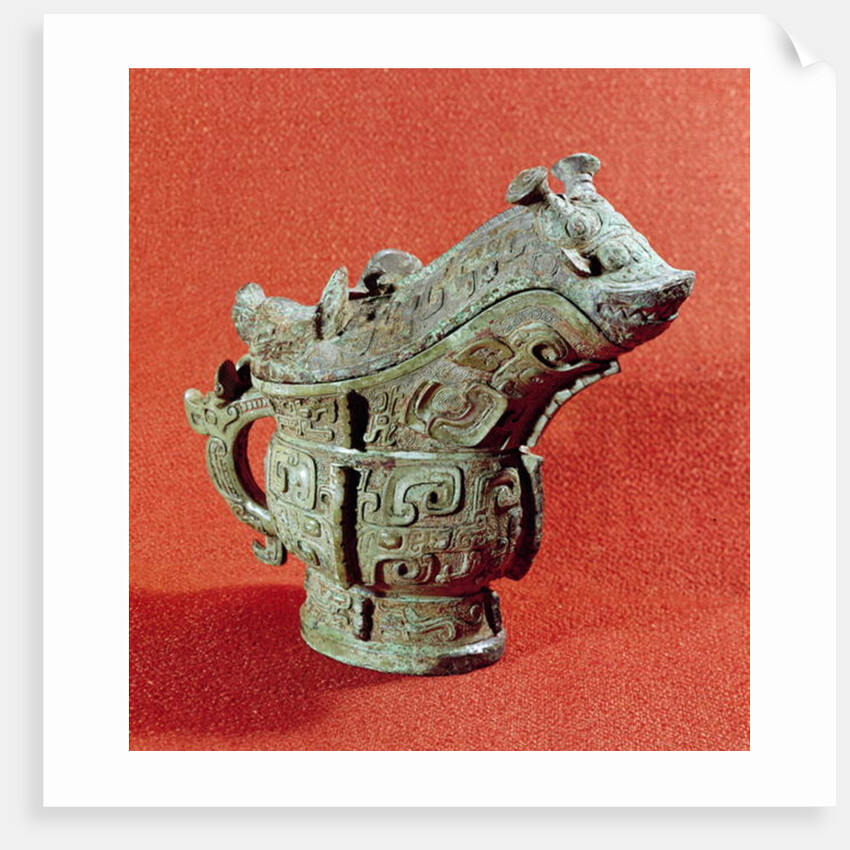 Ritual 'kuang' wine mixer in the shape of a monster, Shang Dynasty by School Chinese