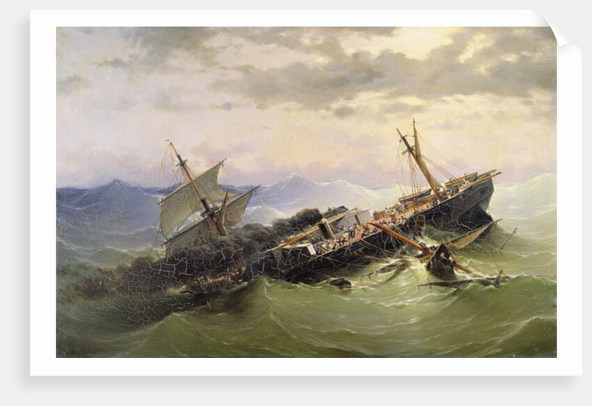 Seascape by Pierre Emile Berthelemy