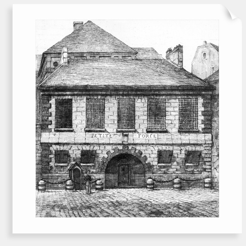 Entrance of the prison 'La Petite Force', rue Pavee in Paris, 1850 by French School