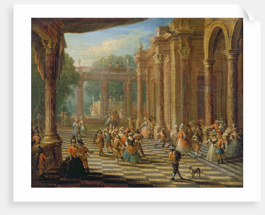 Scene at a Masked Ball by Italian School