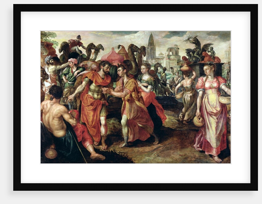 Laban Searching for Eliezer at the Well by Maarten de Vos